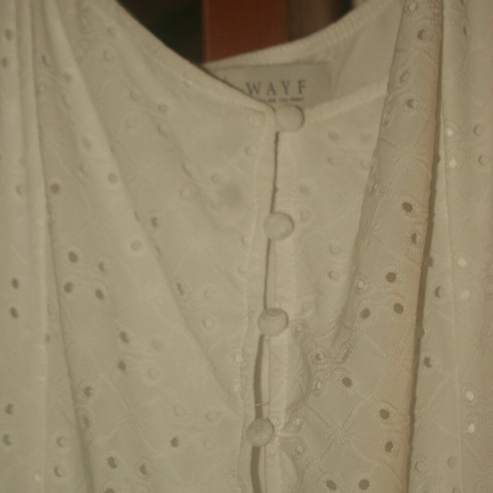 WAYF Long White Cotton Dress Size Large